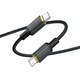 USB-C - USB-C kábel 1m 60W PD gyorstöltő töltőkábel, fekete, Hoco X128