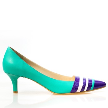 Pantofi dama, Thea Visconti, mov-turquoise, toc 4,5 cm, Mov-turquoise Pantofi dama, Thea Visconti, mov-turquoise, toc 4,5 cm, Mov-turquoise