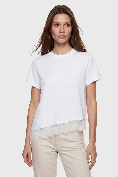 LC WAIKIKI, Bluza uni asimetrica, Ecru