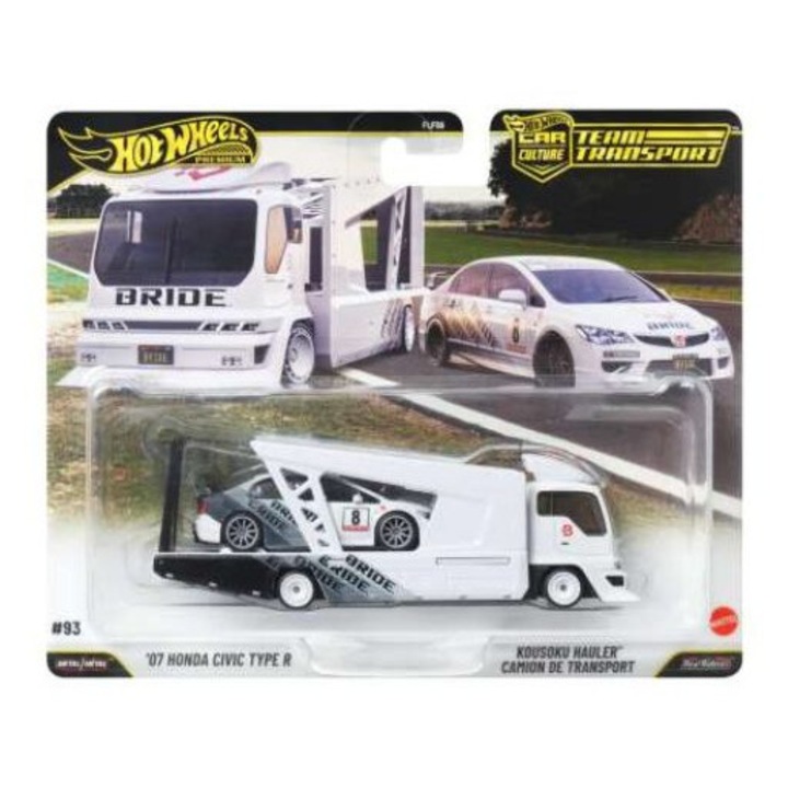 Team Transport Honda Civic Type-R FD2 + Kousoku teherautó modellek 1:64 méretarányban, Hot Wheels