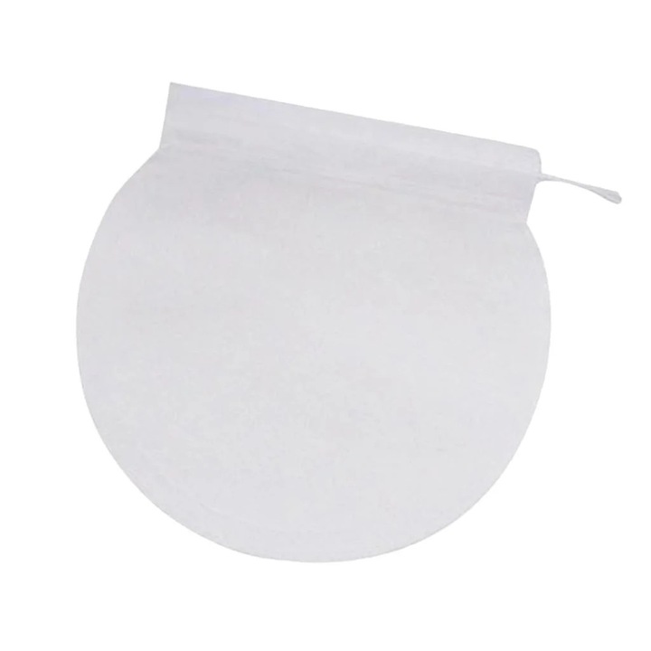 YANYXR BCS3203987 teafilter tasak, kerek szűrőtasak zsinórral, fehérítetlen papír, fehér/natúr, 6 x 8 cm, 100 db