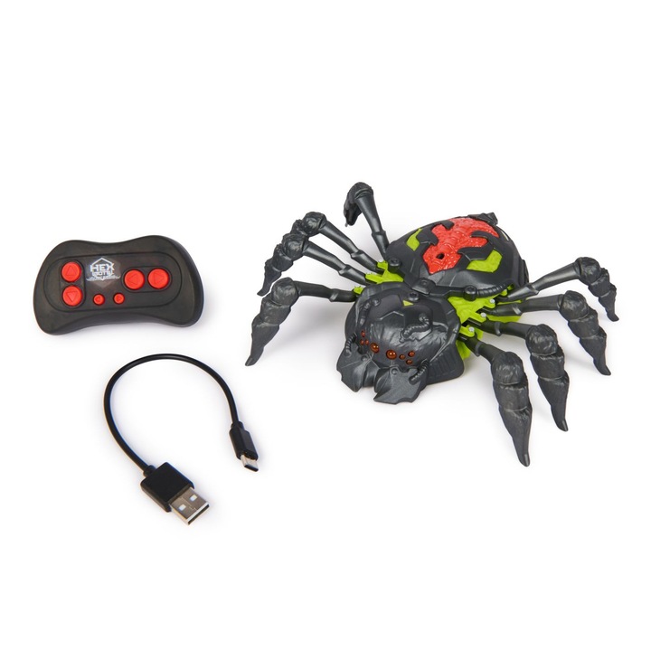Играчка с дистанционно управление Spin Master Tarantulax Hex Bots, паяк катерещ се по стена, многоцветен, 2 x AAA, арт. 795648