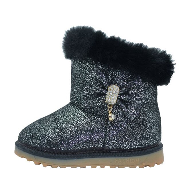 Cizme imblanite pentru fete Fashion Kids XK-101N, Negru 23