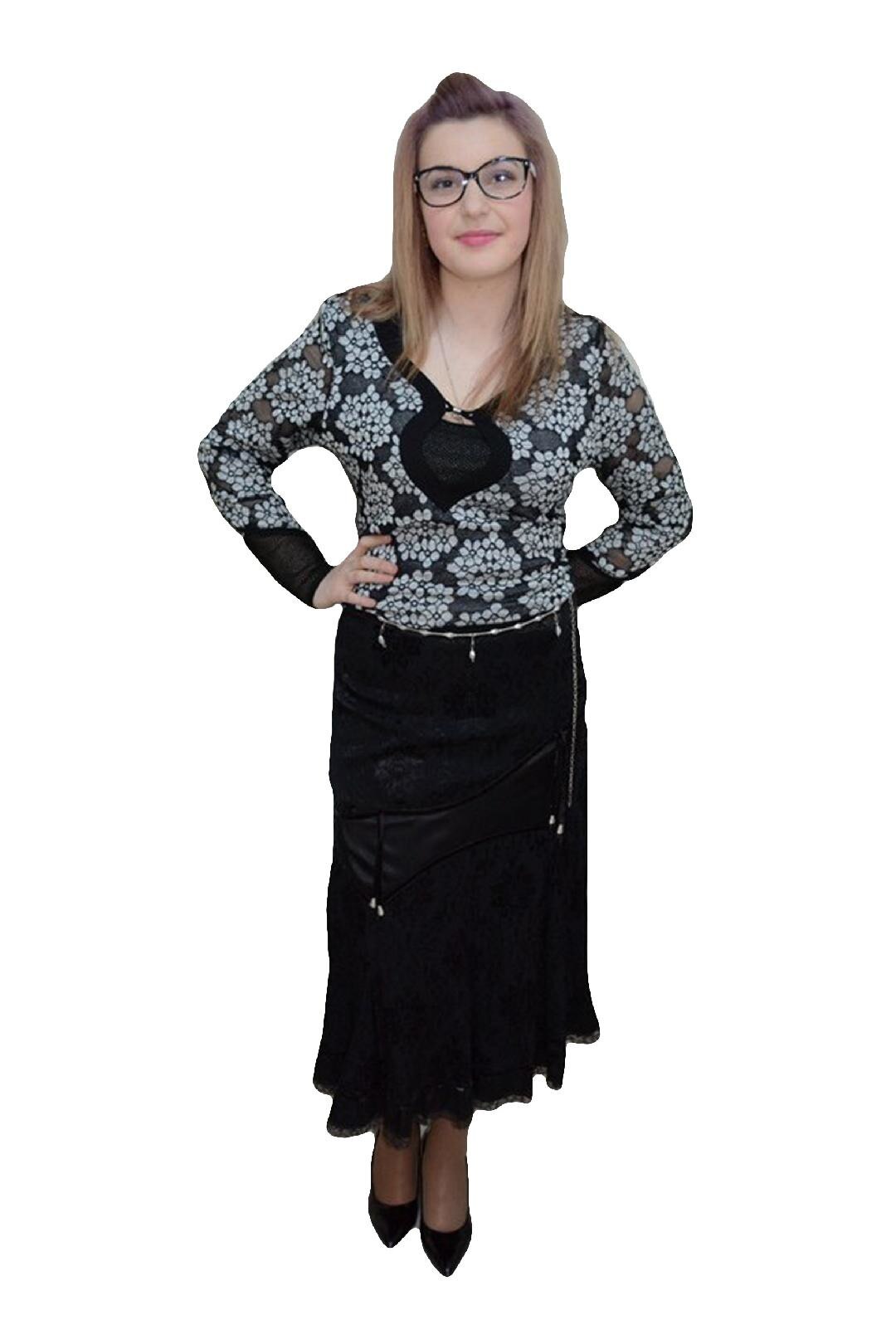 Fusta rafinata, design abstract interesant, D&J Exclusive, Negru