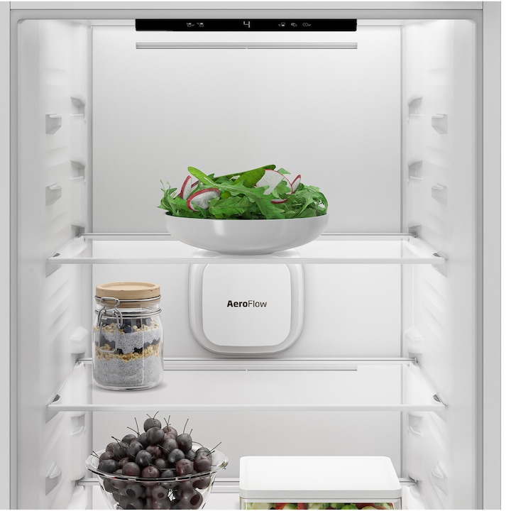 Combina frigorifica incorporabila BEKO B5BCNA325HS , volum net total 300( l),clasa energetica D,Display LED podea ,congelare rapida, Compresor ProSmart Inverter,racire rapida, H 193,5 cm , Alb