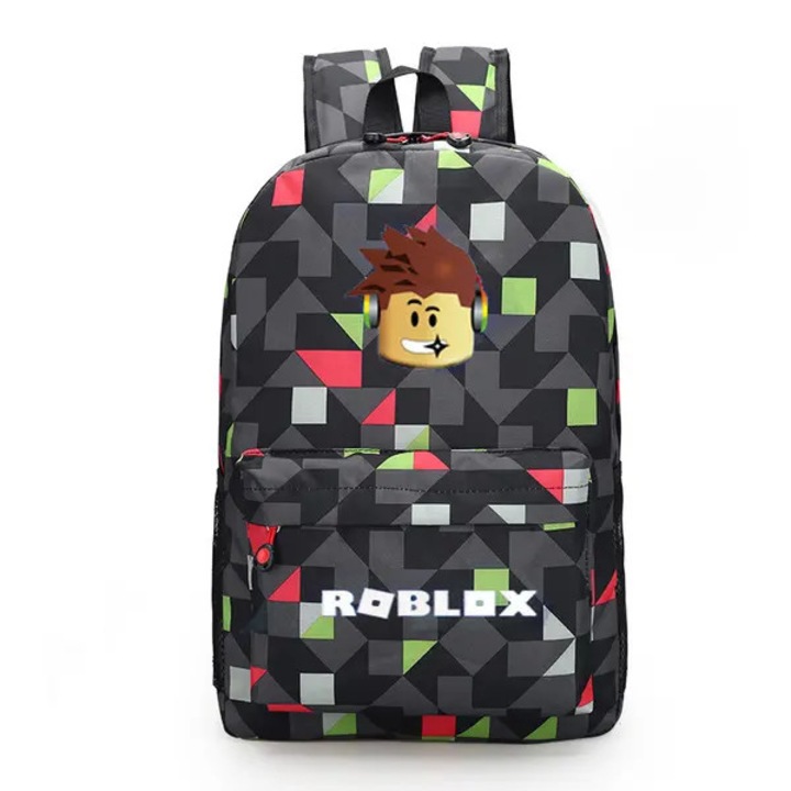 Rucsac din canvas cu logo Roblox, multicolor