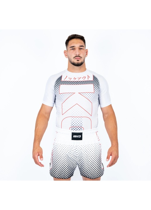 Tricou Compresie Knockout MUSASHI, Alb