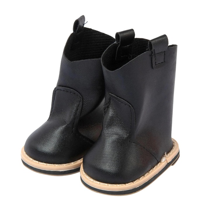 YANYXR, cizme pentru papusi din PU (poliuretan) cu design hightops, model BCS3209415, negru, 7.5 x 4.5 x 9 cm