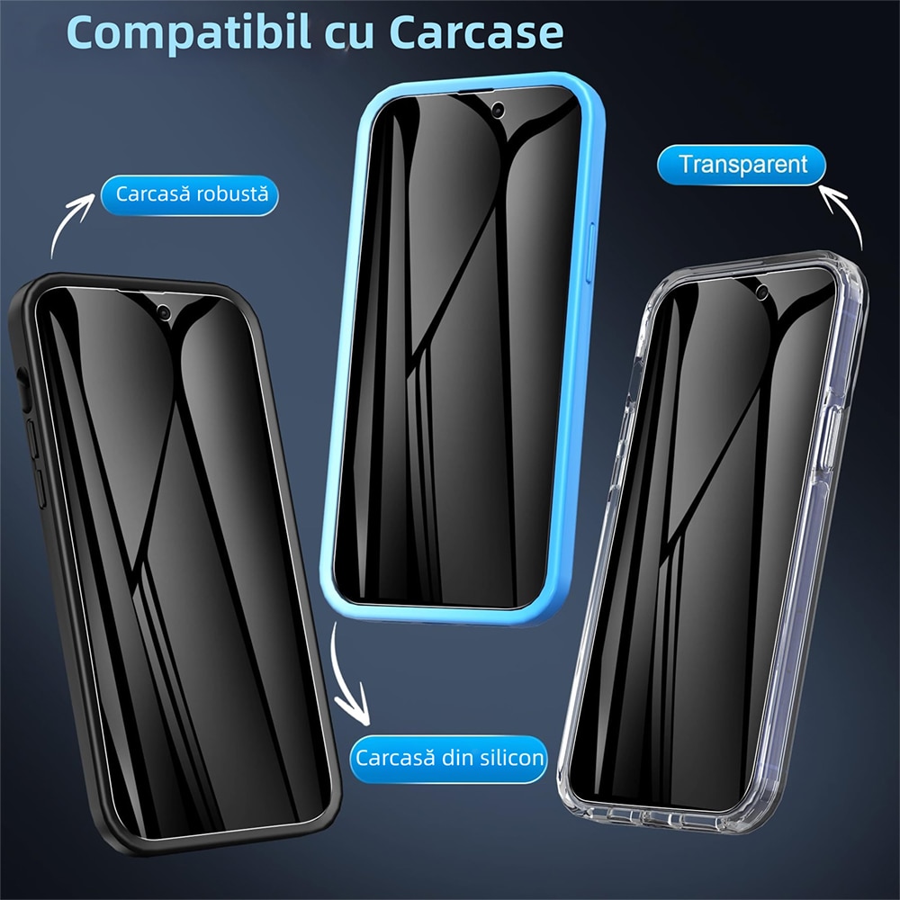 Set de 2 Folii de Protecție cu Ecran de Confidențialitate MOGU, Rezistent la Zgârieturi, Galvanică, pentru iPhone 18 Pro Max/17 Pro Max