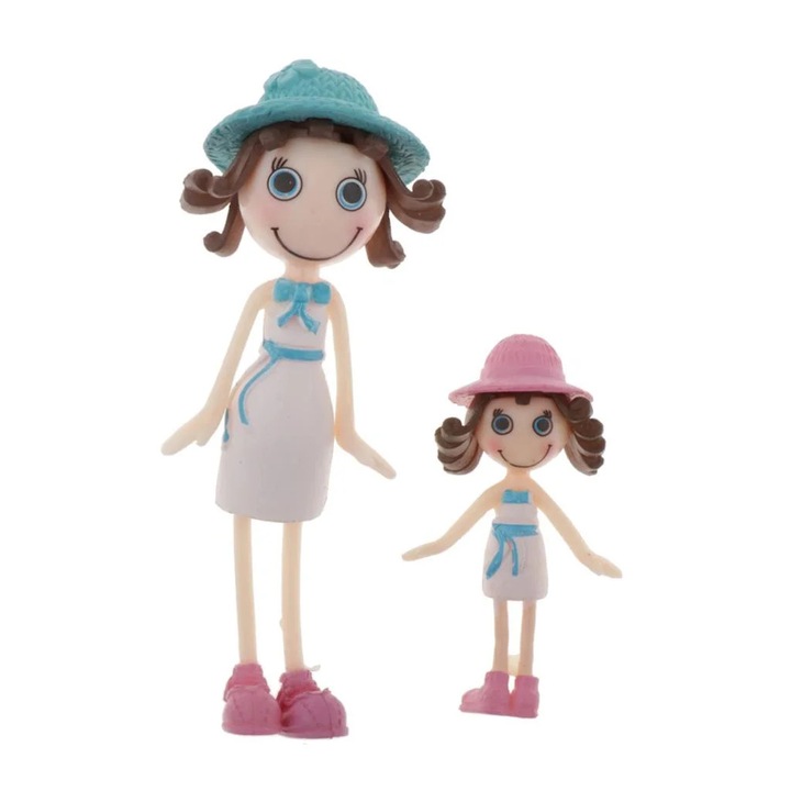 Set papusi miniatura 1:12 YANYXR BCS3209361, 2 buc., 7 cm/4.5 cm, multicolor