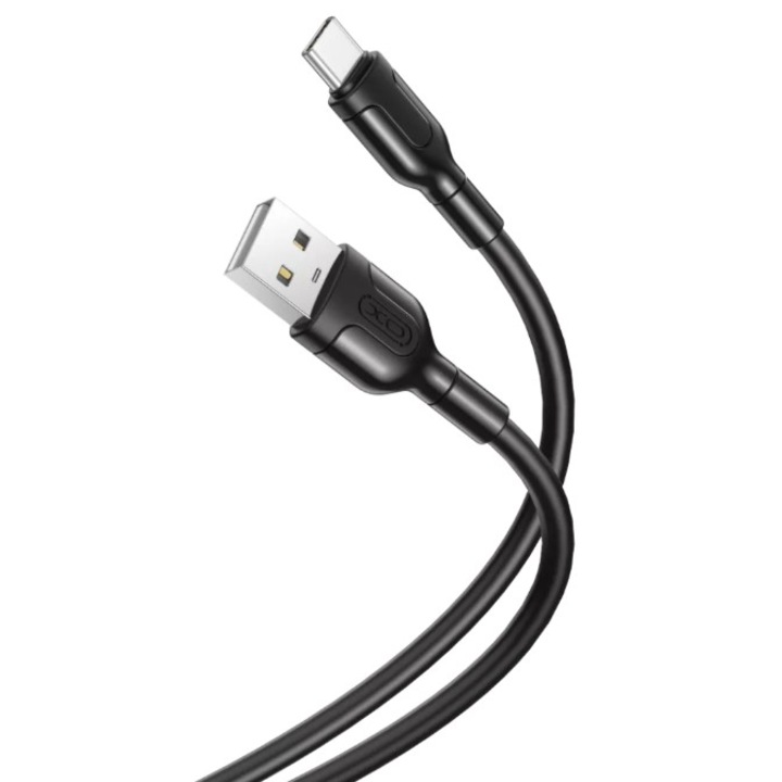 Kábel, XO NB212, USB-ről USB-C-re, Gyorstöltés 2.1A, Fekete