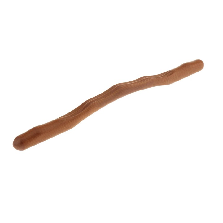 YANYXR BCS3218496 gua sha masszázspálca, természetes bükkfa konkáv/konvex profillal, fa színű