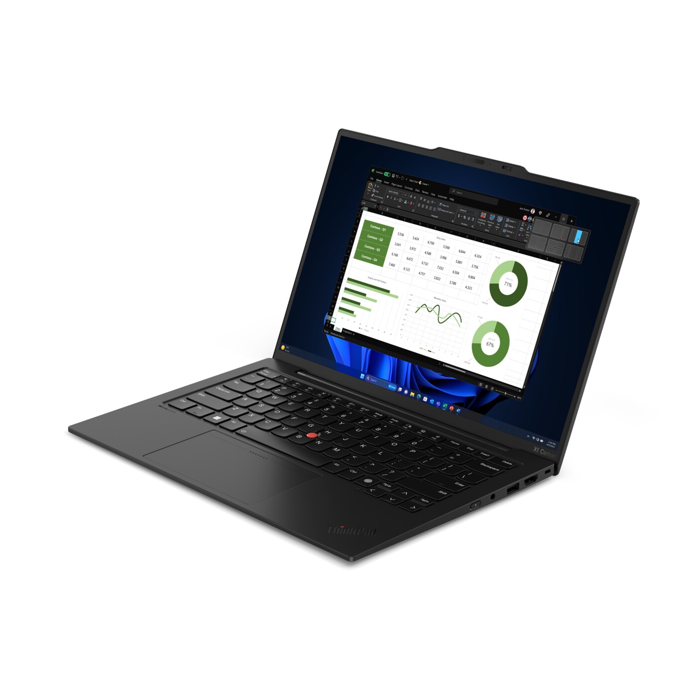 Laptop Lenovo ThinkPad X1 Carbon G12, 14" 1920x1200 IPS 400nits Touch Screen, Intel Core Ultra 7 165U 12-core, 16GB DDR5, 512 GB SSD m2 PCIe, Intel Graphics, Windows 11 Pro, Carbon, Aluminium Body 1.08 kg, Black