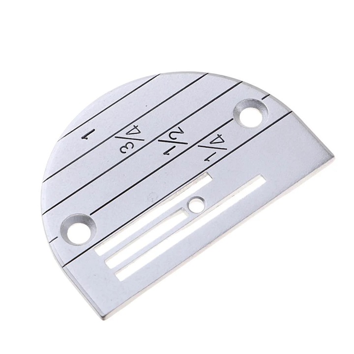Placa pentru masina de cusut industriala YANYXR BCS3222542, semilunara cu ghidaje 1/4–1/2, metalica, argintiu, 64 mm