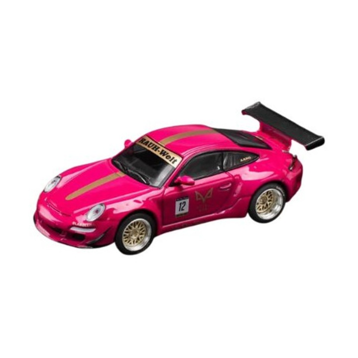 Porsche 997 Rwb Ava Roz autómodell 1:64 méretarányban, Pop Race