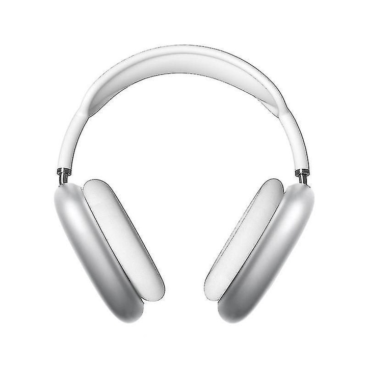 Casti wireless cu anulare a zgomotului k0441-0720-QHeamg206146, Bluetooth 5.0, cutie incarcare 300 mAh, autonomie 4–5 h, standby 120 h, raza 10 m, protocoale HSP/HFP/A2DP/AVRCP, alb/argintiu