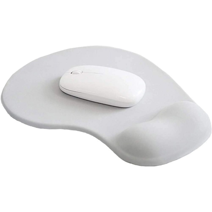 Mouse pad ergonomic YANYXR BCS3230448 cu suport din gel, baza antiderapanta, gri
