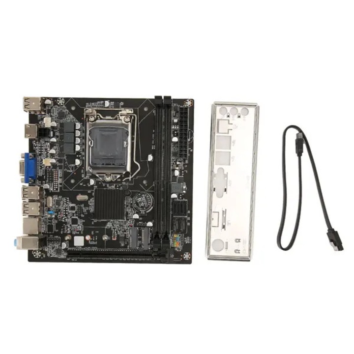 Настолна дънна платка H61 V301 FRU-CJK0424-260710-439, ITX LGA1155, двуканален DDR3 2×DIMM до 16GB, M.2 NVMe, 4×SATA 2.0, PCIe 2.0 x16, VGA + HDMI, 6×USB2.0, LAN Realtek 100M, черна, 170×170 mm