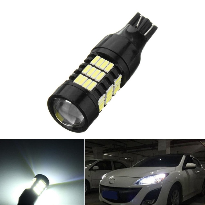 Bec LED autó T15 K0323-0806-CJ563, 21W 850 lm 12-24V, 54×4014 SMD, 6000-6500K fehér, 1 db, 5.15 x 1.5 cm