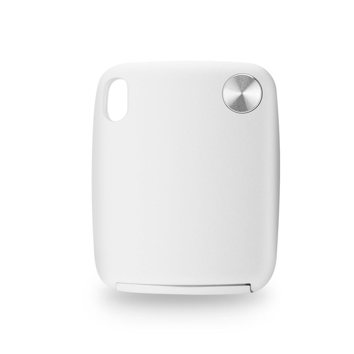 Bluetooth локализатор AT07, модел K0323-0806-CJ351, Bluetooth 4.0 LE, двупосочна аларма против загуба, намиране на телефон/ключове, спусък за селфи, батерия CR2032, бял