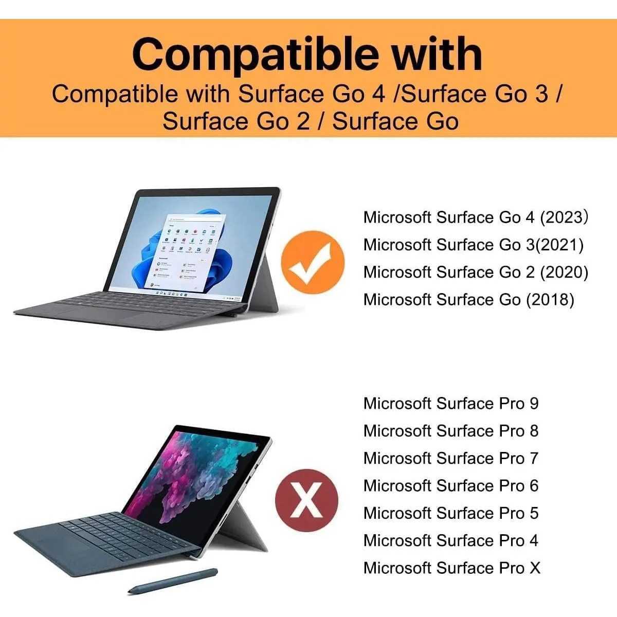 Husa de protectie pentru Microsoft Surface Go 10, Go 2/3/4 10,5 inch si Surface Pro 4/5/6/7/7+/8/9, din TPU moale si policarbonat, cu bretea de silicon si suport pentru Surface Pen, canal pentru tastatura, gri deschis, K0323-0806-CJ3534