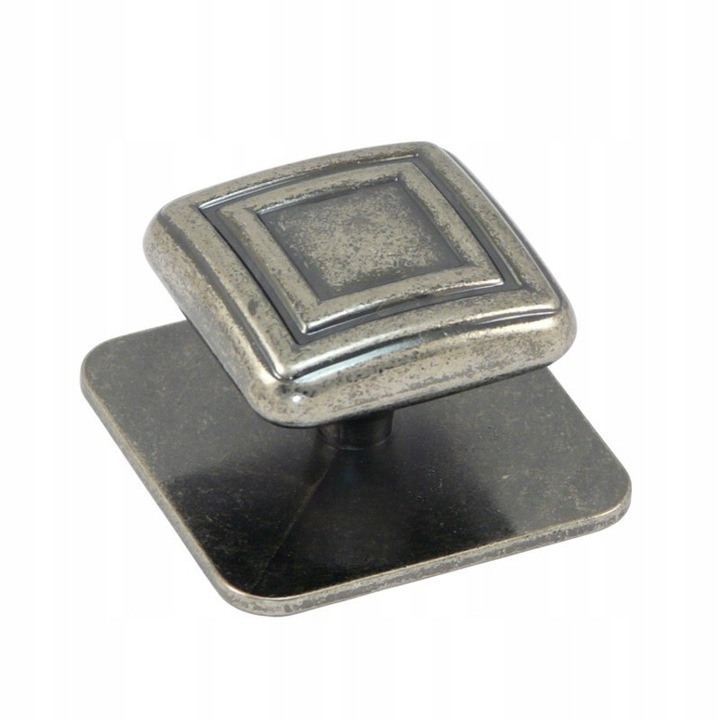 Buton Mobila Retro Argintiu Vechi GR047/PE - Stil Vintage