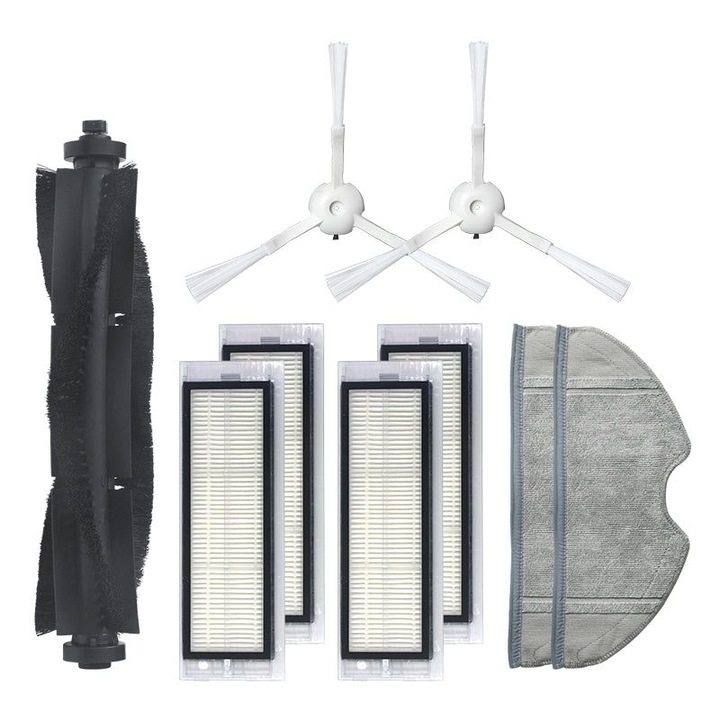 Set 9 piese de schimb pentru aspirator robot 360 S5/S7, 4 filtre HEPA, 2 perii laterale, 1 perie principala, 2 lavete mop, multicolor, K0323-0806-CJ6349