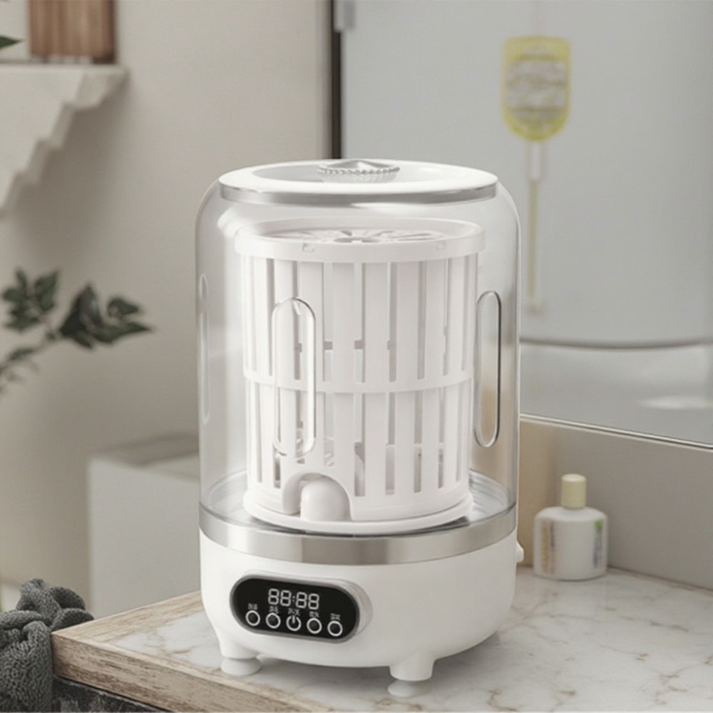 Mini Masina de Spalat Portabila NOVATINO®, Capacitate 3L, Turbina Bidirectionala Puternica, Display LED Digital, Ideala pentru Spalare Rapida si Eficienta, Economie de Apa si Energie, Ideala pentru Lenjerie Intima sau Haine Bebelusi, Compacta