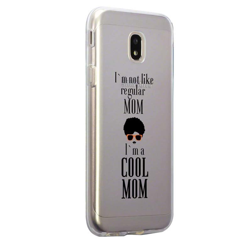 Husa Silicon, Transparent, Ultra Slim 0.3MM, Cool Mom, Samsung Galaxy J3 2017