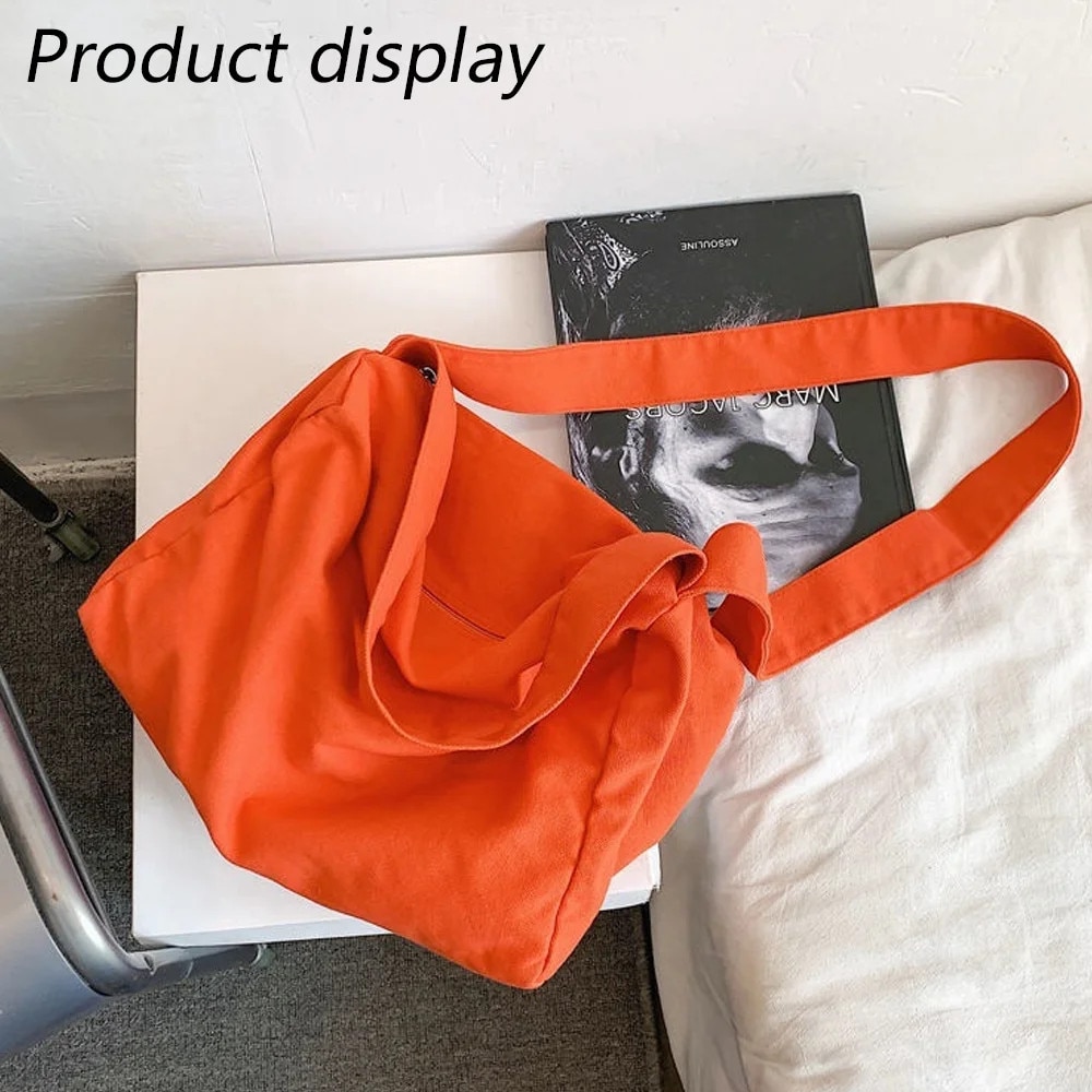 YANYXR, geanta messenger din panza spatioasa pentru laptop BCS3230732, portocaliu, medie