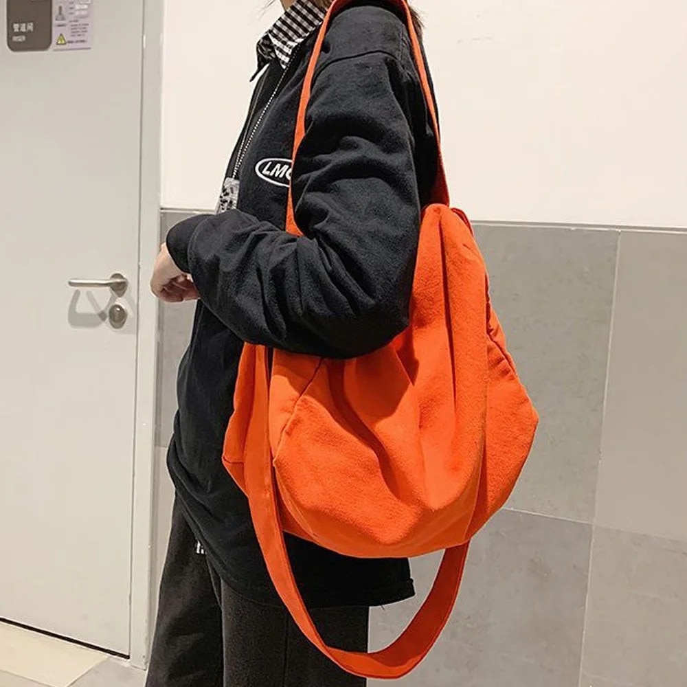 YANYXR, geanta messenger din panza spatioasa pentru laptop BCS3230732, portocaliu, medie