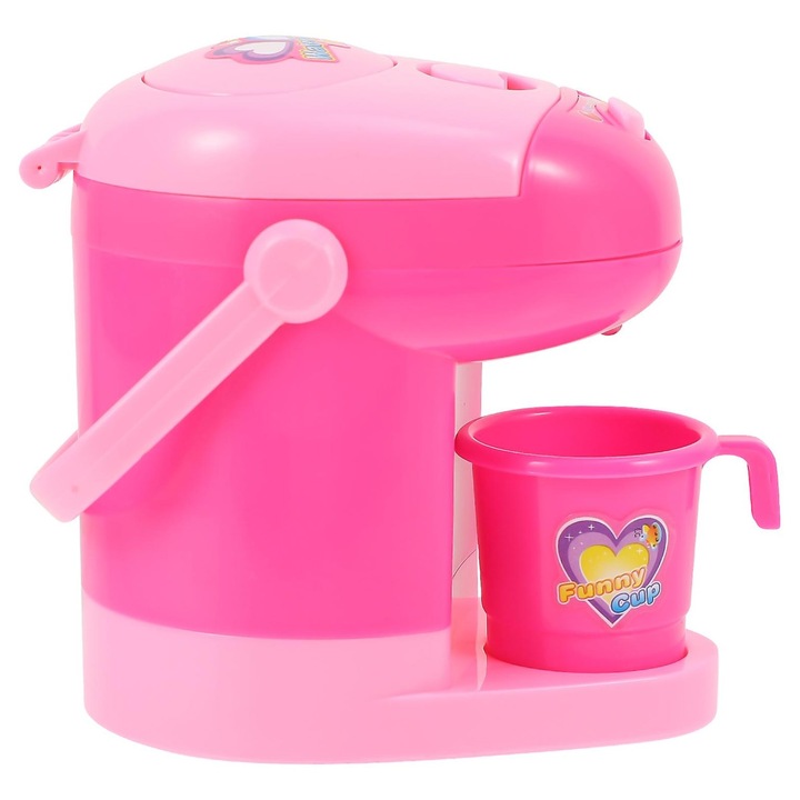 Dozator de apa jucarie K0473-0717-TMCJ-411, din plastic, functioneaza cu 2 x AA, roz, 10 x 7 x 10 cm