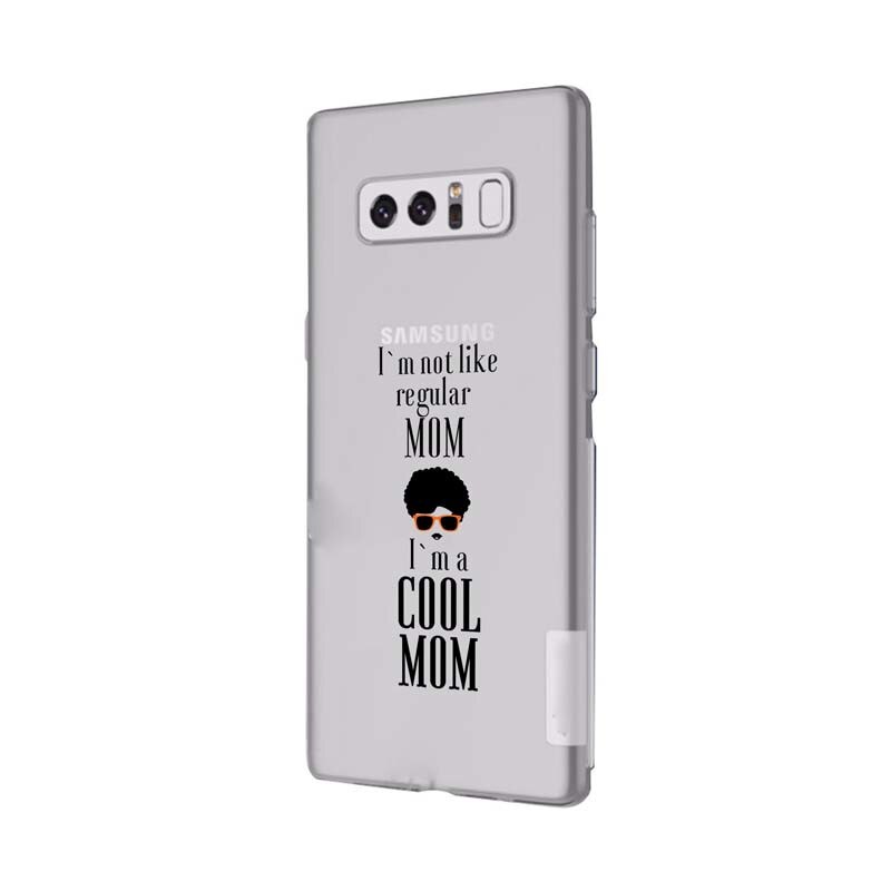 Husa Silicon, Transparent, Ultra Slim 0.3MM, Cool Mom, Samsung Galaxy Note 8