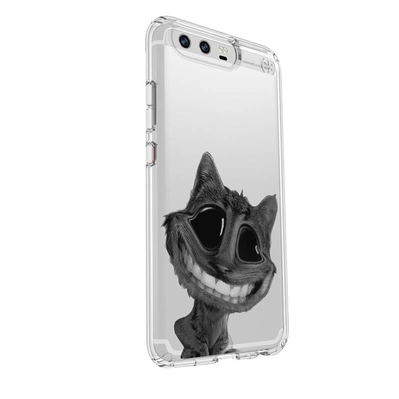 Husa Silicon, Transparent, Ultra Slim 0.3MM, Crazy Cat, Huawei HONOR 9