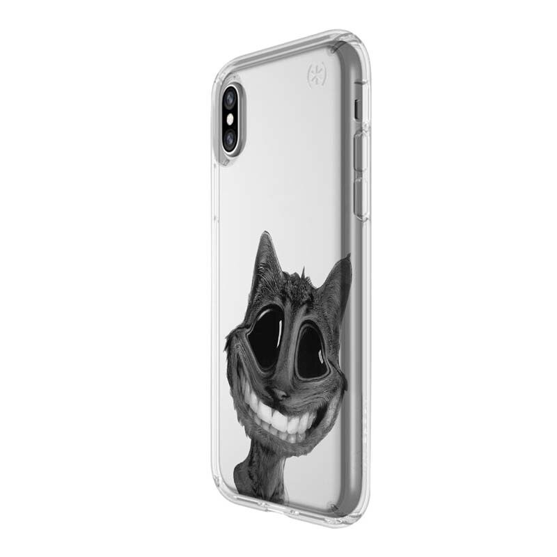 Husa Silicon, Transparent, Slim, Crazy Cat, Sony XA1 ULTRA