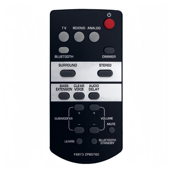 Telecomanda compatibila Yamaha FSR73 ZP80760, inlocuitor emag01-WT2100, neagra