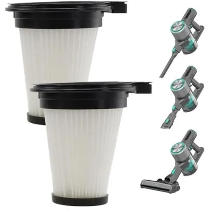 Filtru de schimb pentru aspirator, model K0569-260806-1675-AMC, filtru plisat, alb/negru, 2 bucati
