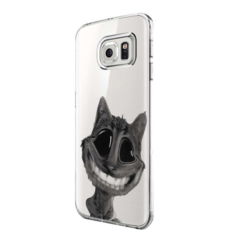 Husa Silicon, Transparent, Ultra Slim 0.3MM, Crazy Cat, Samsung Galaxy S7