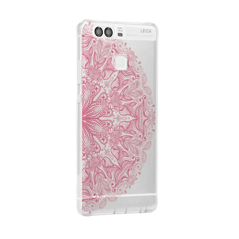 Husa Silicon, Transparent, 0.5MM, Lace Pink, Huawei P10 Lite