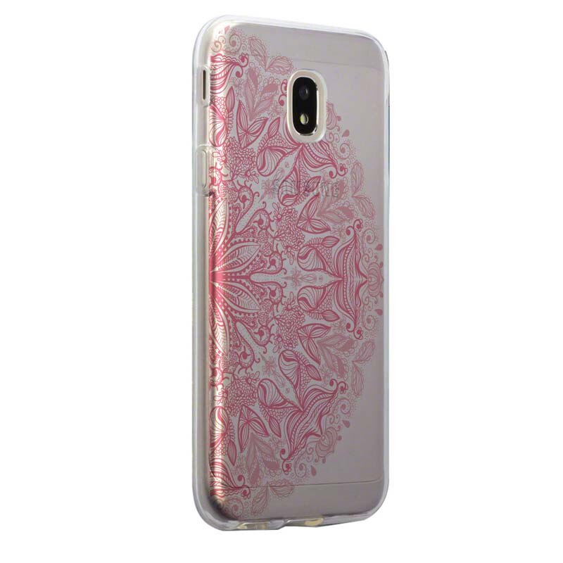 Husa Silicon, Transparent, 0.5MM, Lace Pink, Samsung Galaxy J5 2017