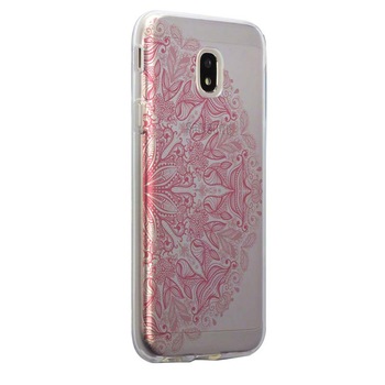 Husa Silicon, Transparent, 0.5MM, Lace Pink, Samsung Galaxy J5 2017 Husa Silicon, Transparent, 0.5MM, Lace Pink, Samsung Galaxy J5 2017