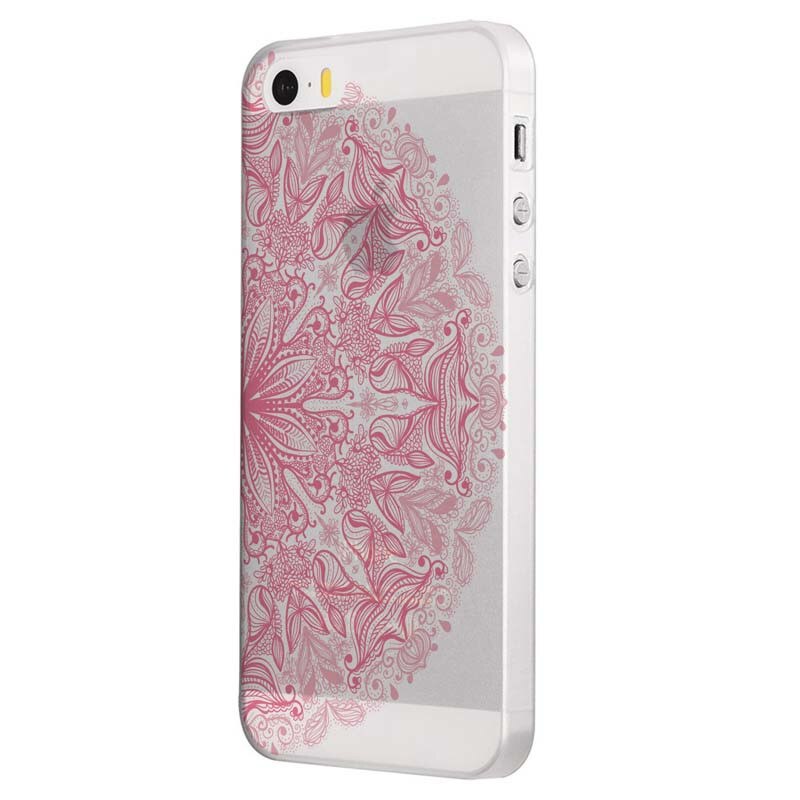 Husa Silicon, Transparent, Slim, Lace Pink, Xiaomi Mi5S