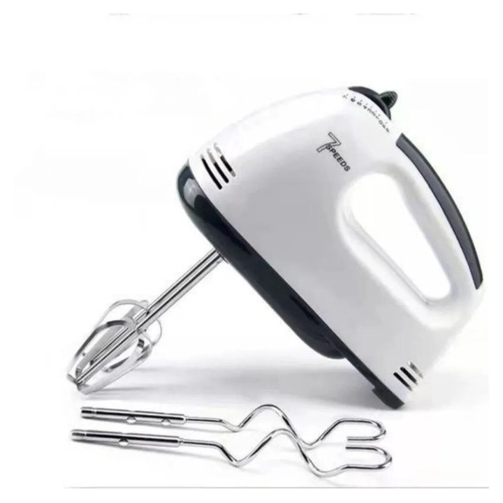 Kézi mixer tálal és állvánnyal, 200W, 7 sebesség + Turbo funkció, Habverők és dagasztókarok