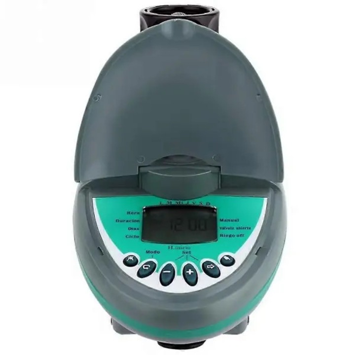 Timer automat pentru udare gradina CJ-FQ-K0384-260409-7109, electronic cu afisaj LCD, programabil, 1 zona, verde/gri