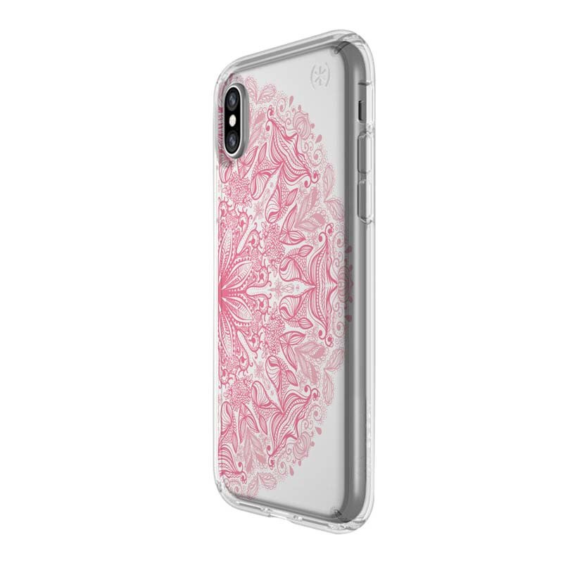 Husa Silicon, Transparent, 0.5MM, Lace Pink, Apple iPhone X