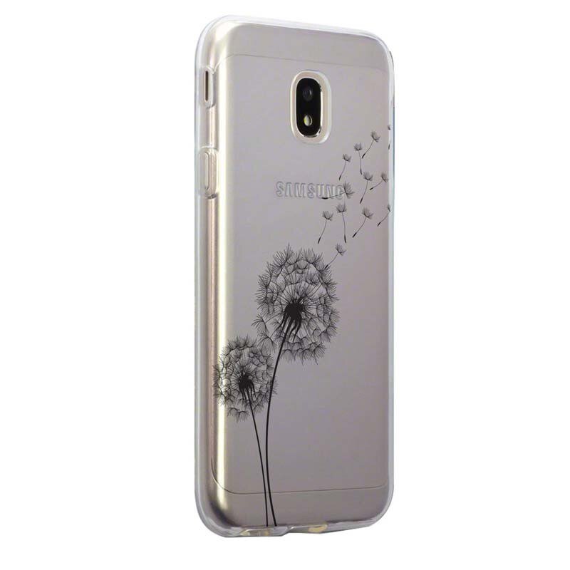 Husa Silicon, Transparent, Ultra Slim 0.3MM, Dandelion, Samsung Galaxy J5 2017