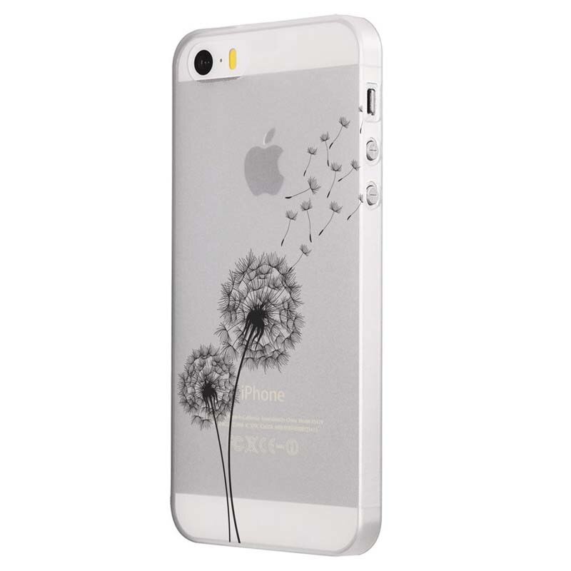 Husa Silicon, Transparent, 0.5MM, Dandelion, Apple iPhone 5/5S/SE