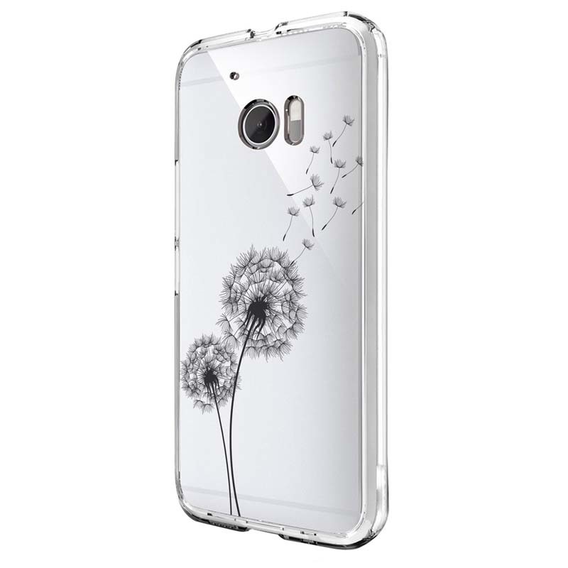 Husa Silicon, Transparent, Slim, Dandelion, HTC U Ultra