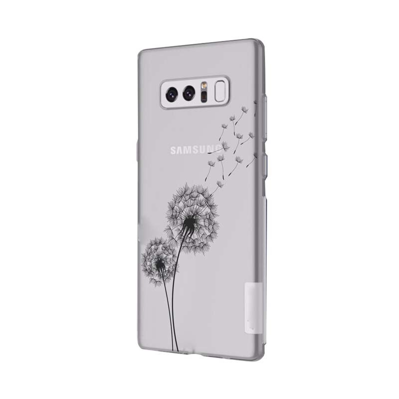 Husa Silicon, Transparent, Ultra Slim 0.3MM, Dandelion, Samsung Galaxy Note 8