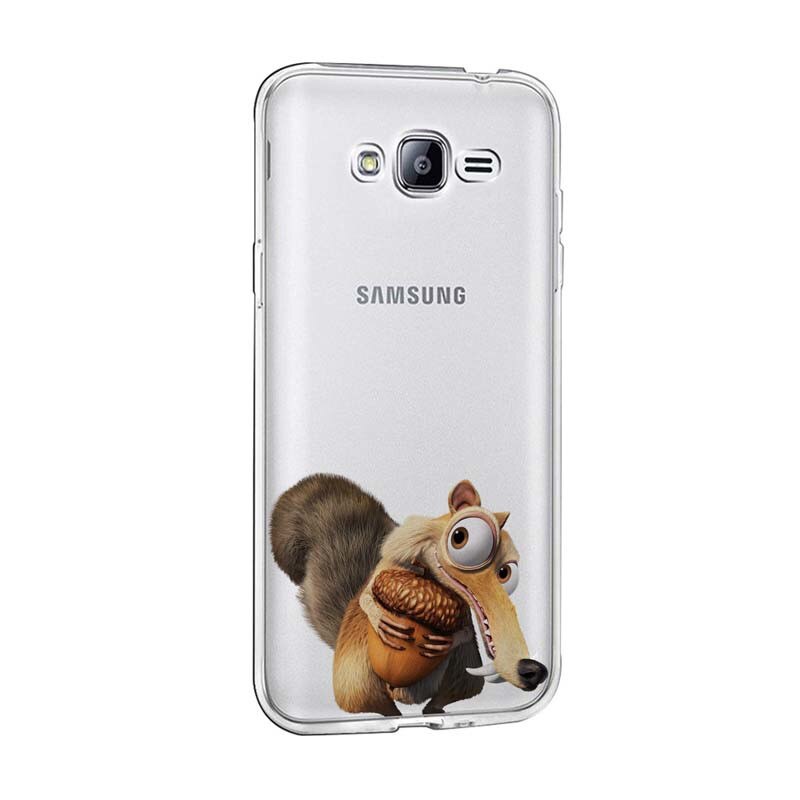 Husa Silicon, Transparent, Ultra Slim 0.3MM, Ice Age Nutty, Samsung Galaxy J3 2016